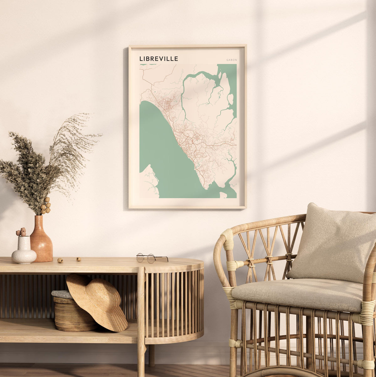 libreville, gabon map poster - image 3