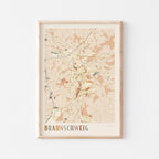 braunschweig germany map poster - image 1