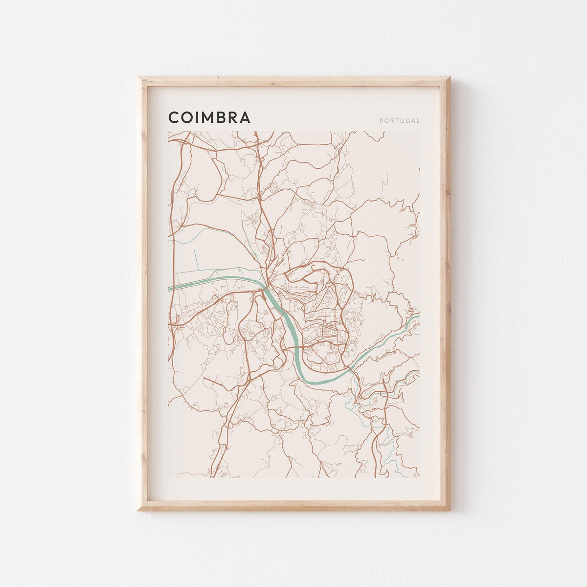 coimbra portugal map poster - image 1