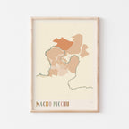 machu picchu, peru map poster - image 1