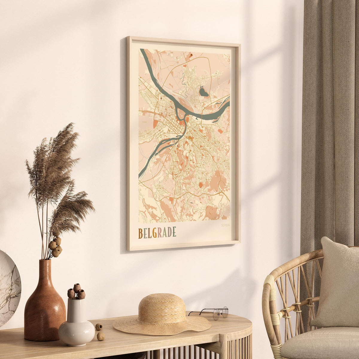 belgrade serbia map poster - image 2