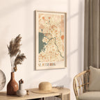 saint petersburg russia map poster - image 2