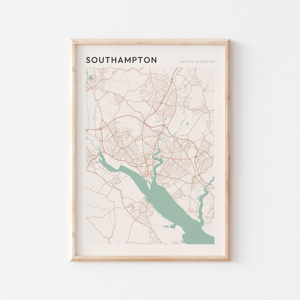 southampton, united kingdom map poster - image 1