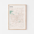 minsk belarus map poster - image 1