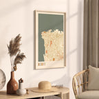 beirut, lebanon map poster - image 2