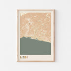 genoa italy map poster - image 1