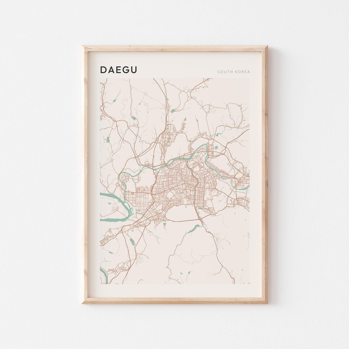 daegu, south korea map poster - image 1