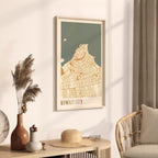 kuwait city, kuwait map poster - image 3