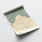 kuwait city, kuwait map poster - image 4