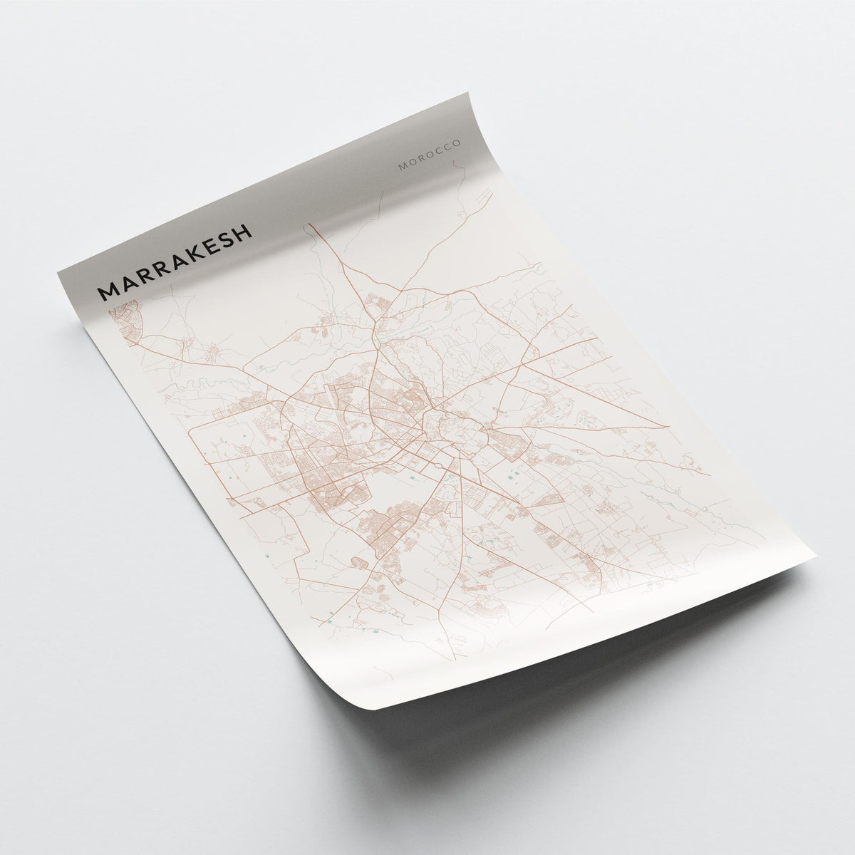 marrakesh, morocco map poster - image 3