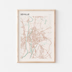 seville spain map poster - image 1