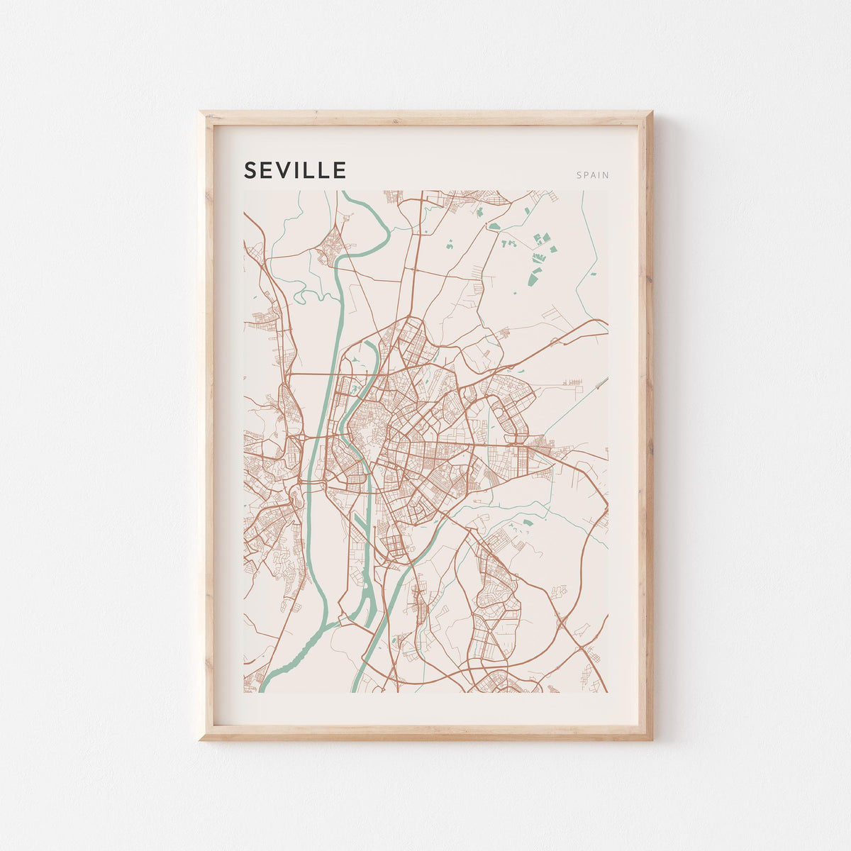 seville spain map poster - image 1