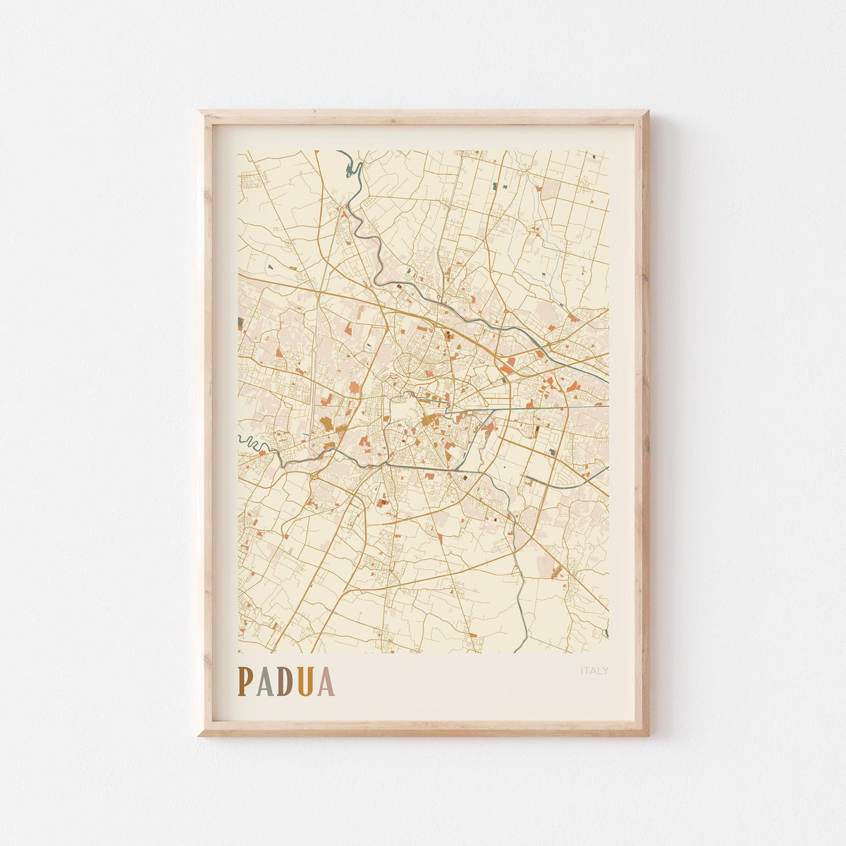 padua italy map poster - image 1