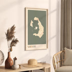 santorini greece map poster - image 2