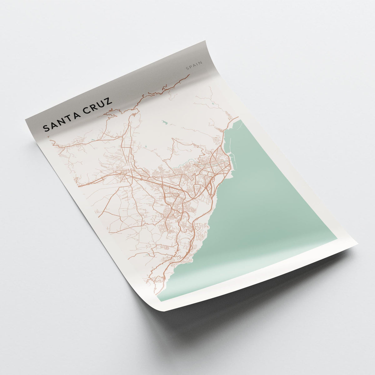 santa cruz spain map poster - image 4
