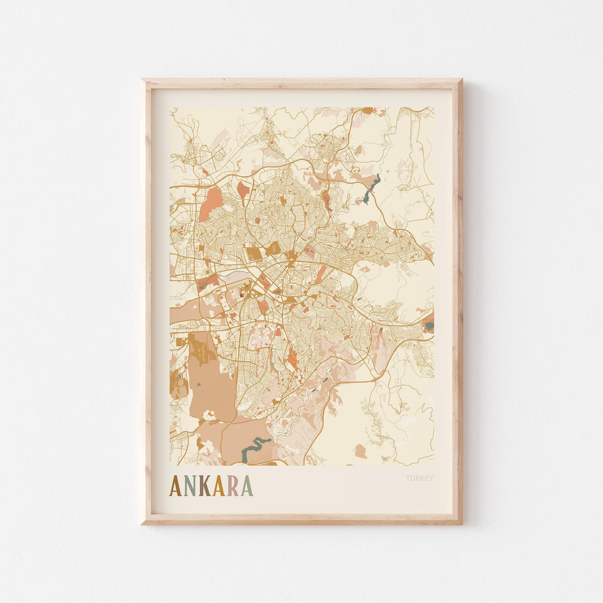ankara, turkey map poster - image 1