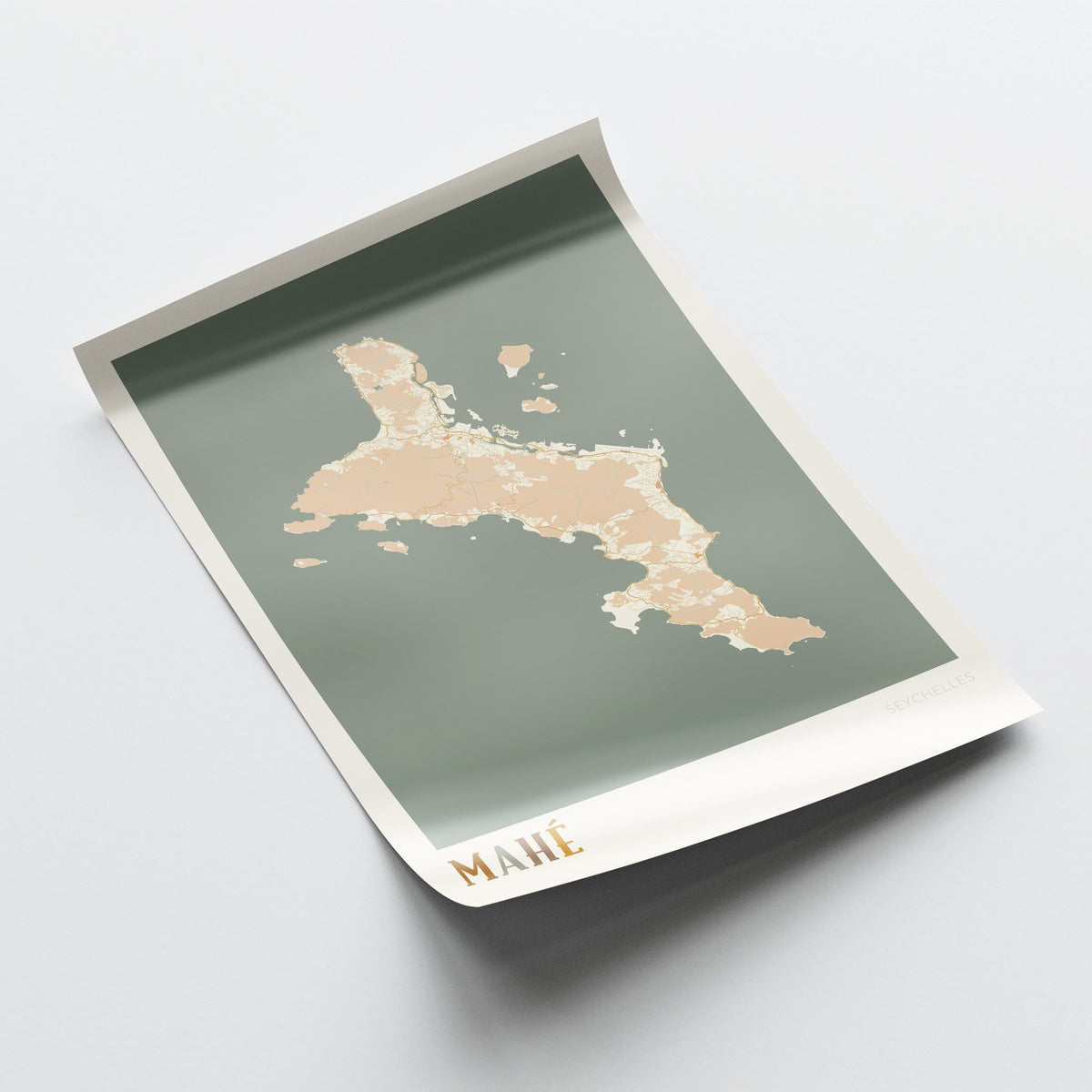 mahe, seychelles map poster - image 4