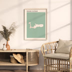 grand cayman, cayman islands map poster - image 3