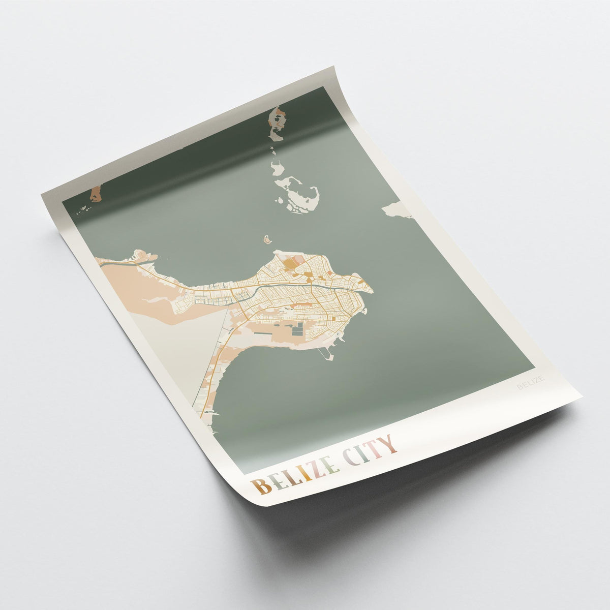 belize city, belize map poster - image 4