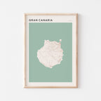 gran canaria spain map poster - image 1