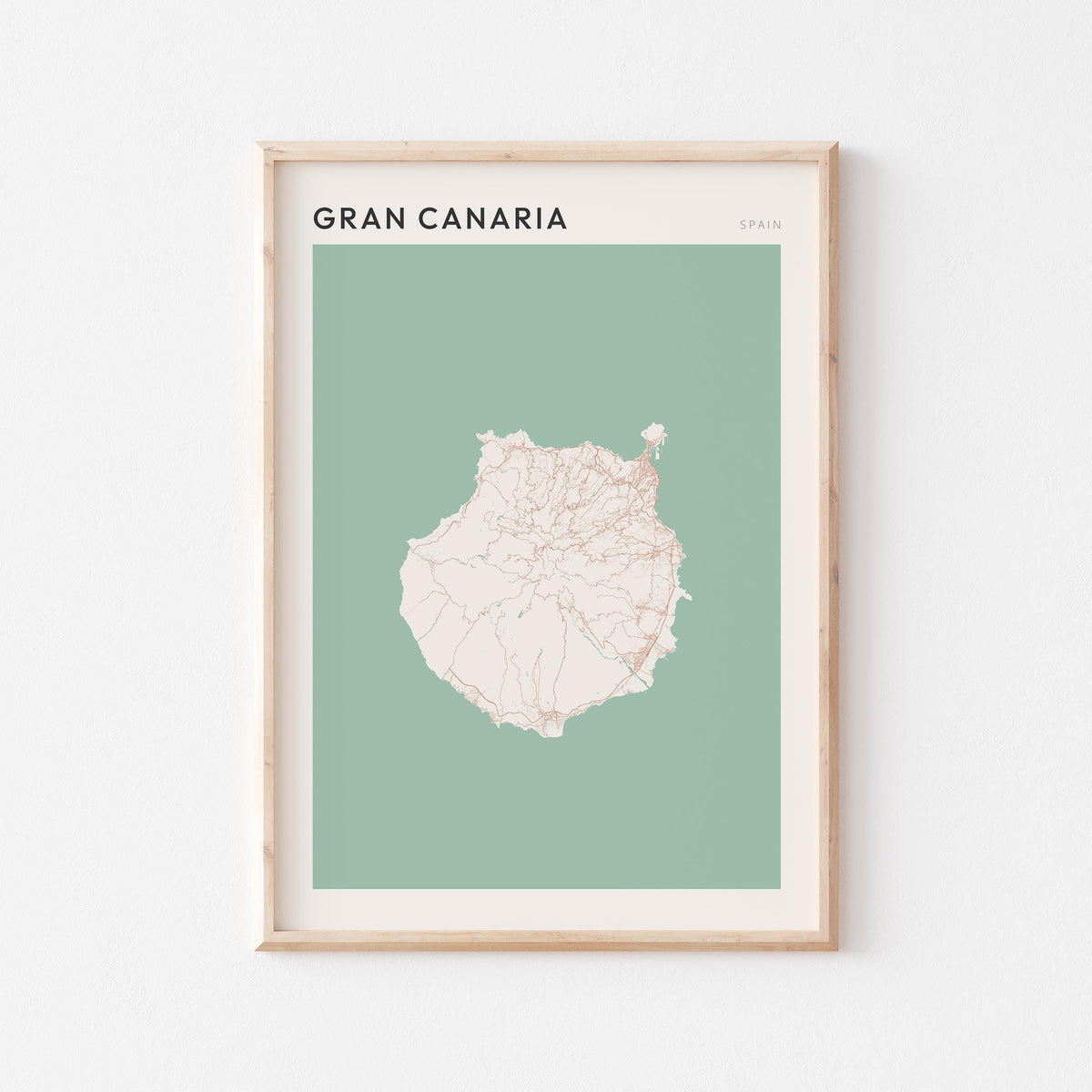 gran canaria spain map poster - image 1