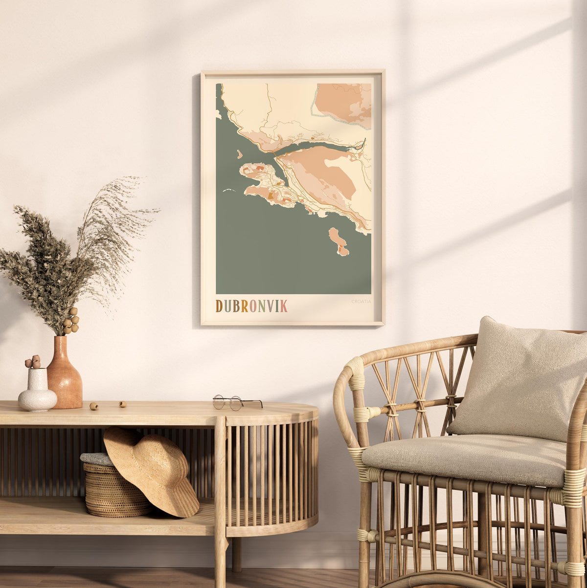 dubrovnik croatia map poster - image 3