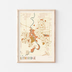 lethbridge, alberta map poster - image 1