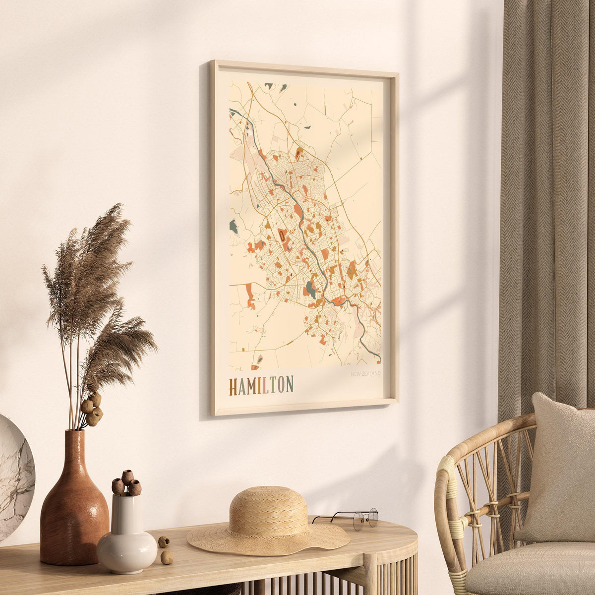 hamilton, new zealand map poster - image 2