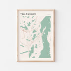 yellowknife, northwest territories map poster - image 1