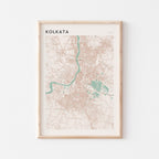 kolkata, india map poster - image 1