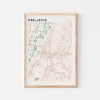 karlsruhe germany map poster - image 1