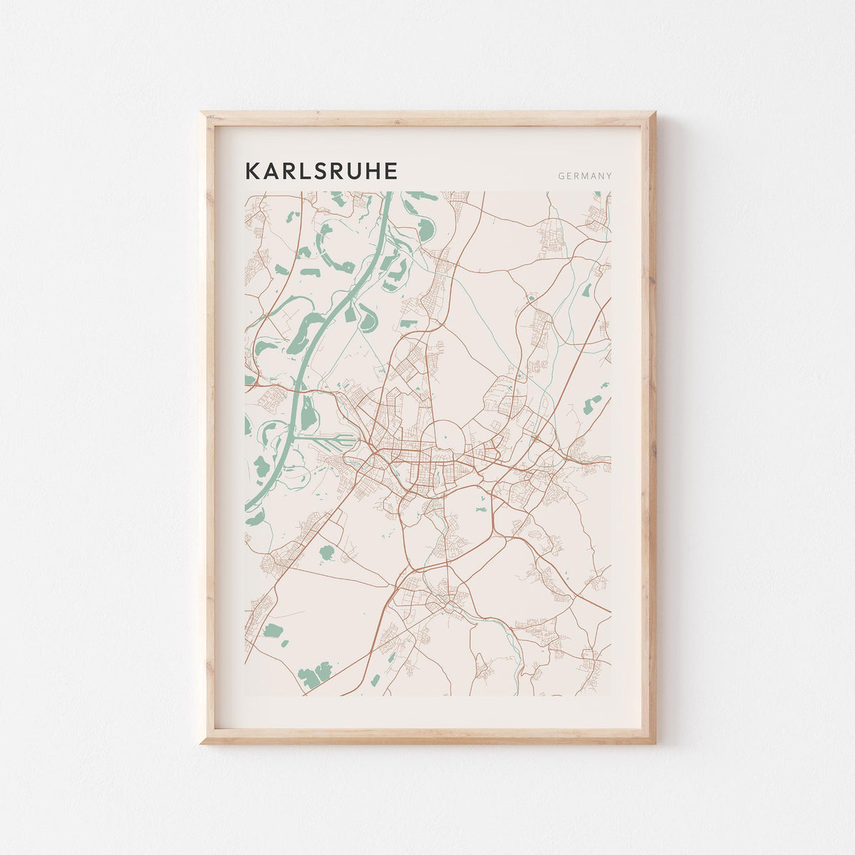 karlsruhe germany map poster - image 1