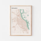 rosario, argentina map poster - image 1
