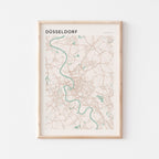 düsseldorf germany map poster - image 1
