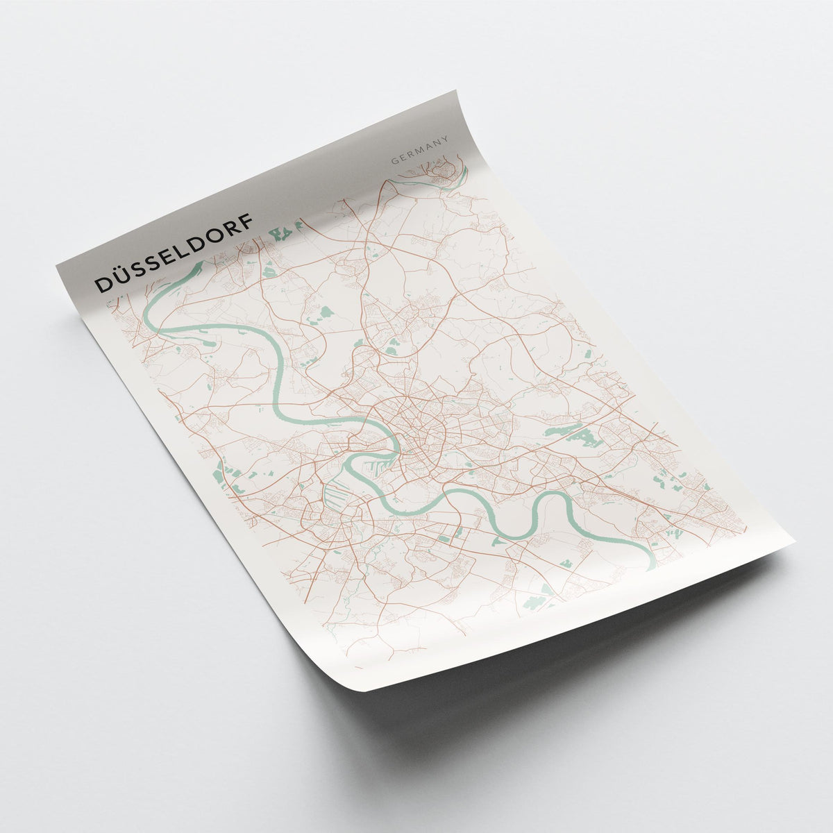 düsseldorf germany map poster - image 4