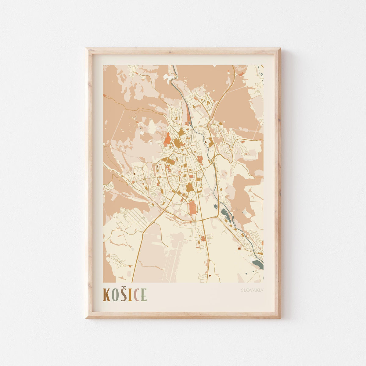 kosice slovakia map poster - image 1