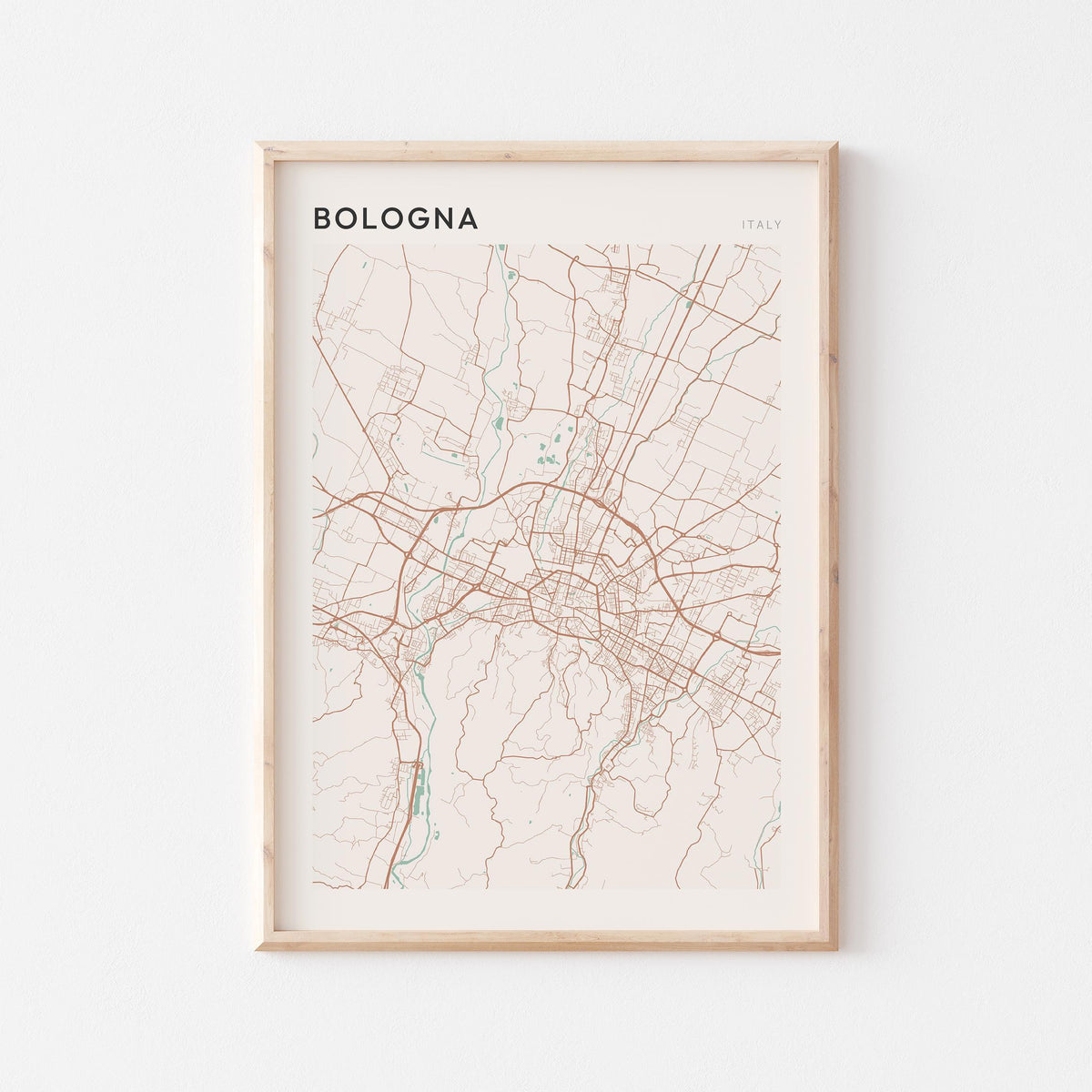 bologna italy map poster - image 1