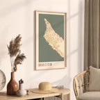oranjestad, aruba map poster - image 2