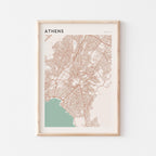 athens greece map poster - image 1