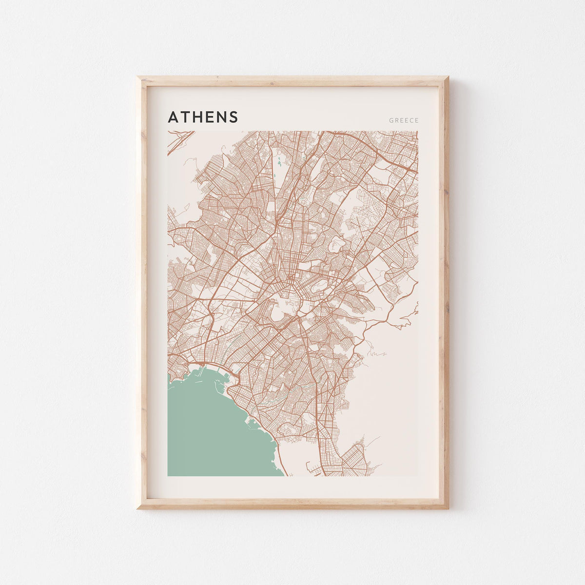athens greece map poster - image 1