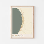 antofagasta, chile map poster - image 1