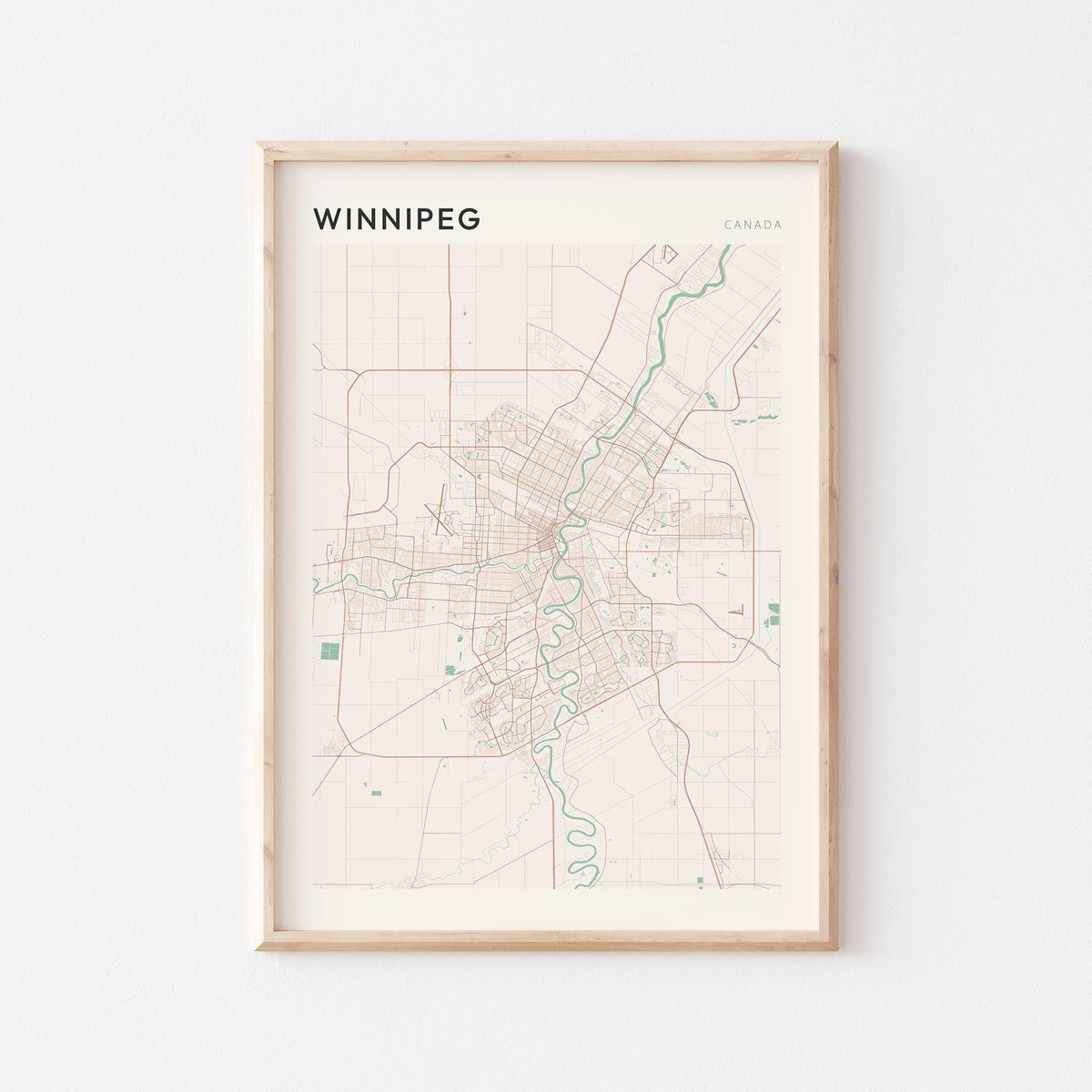 winnipeg, manitoba map poster - image 1