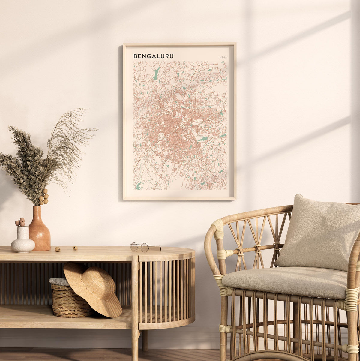 bengaluru, india map poster - image 3