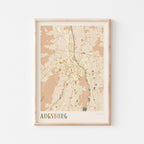 augsburg germany map poster - image 1