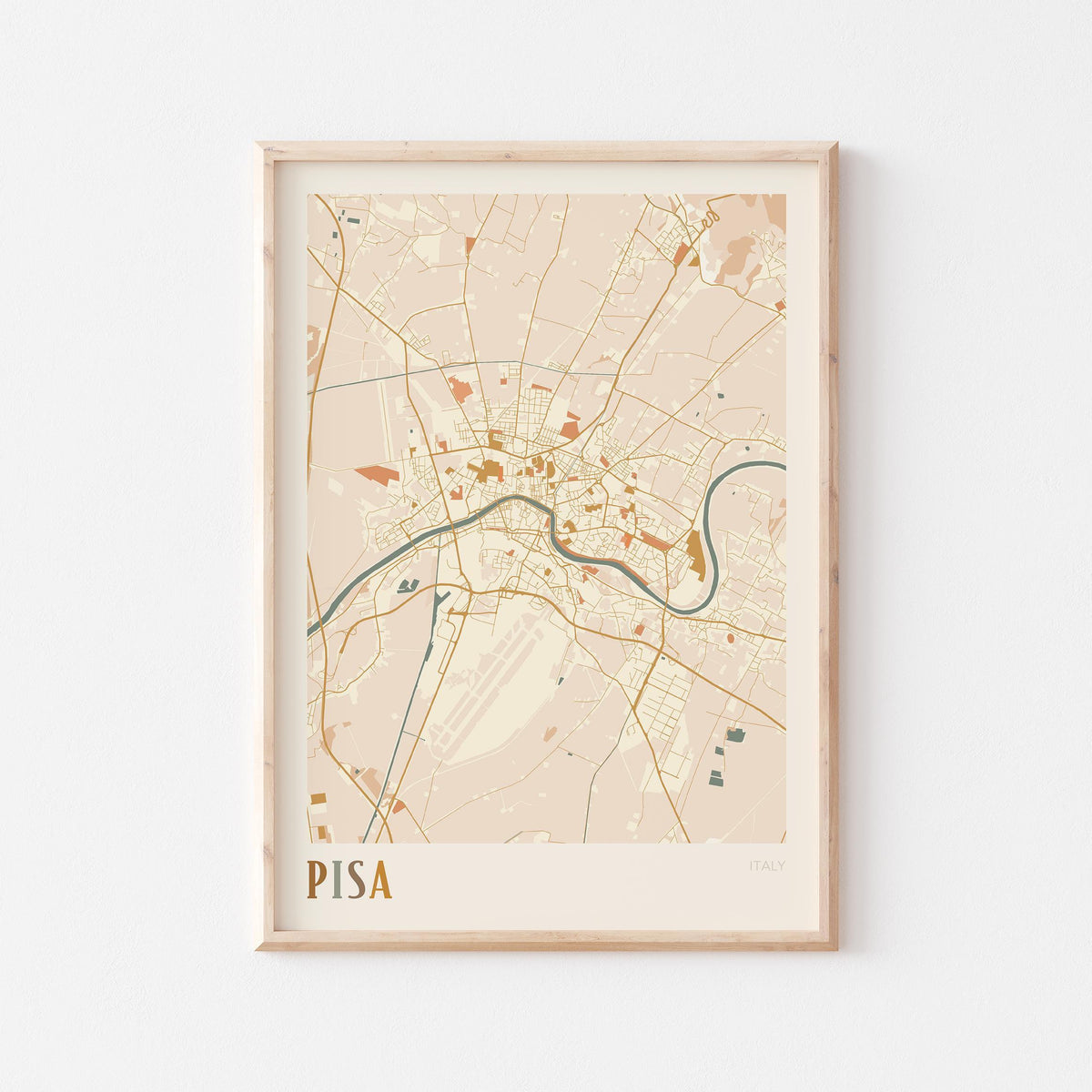 pisa italy map poster - image 1