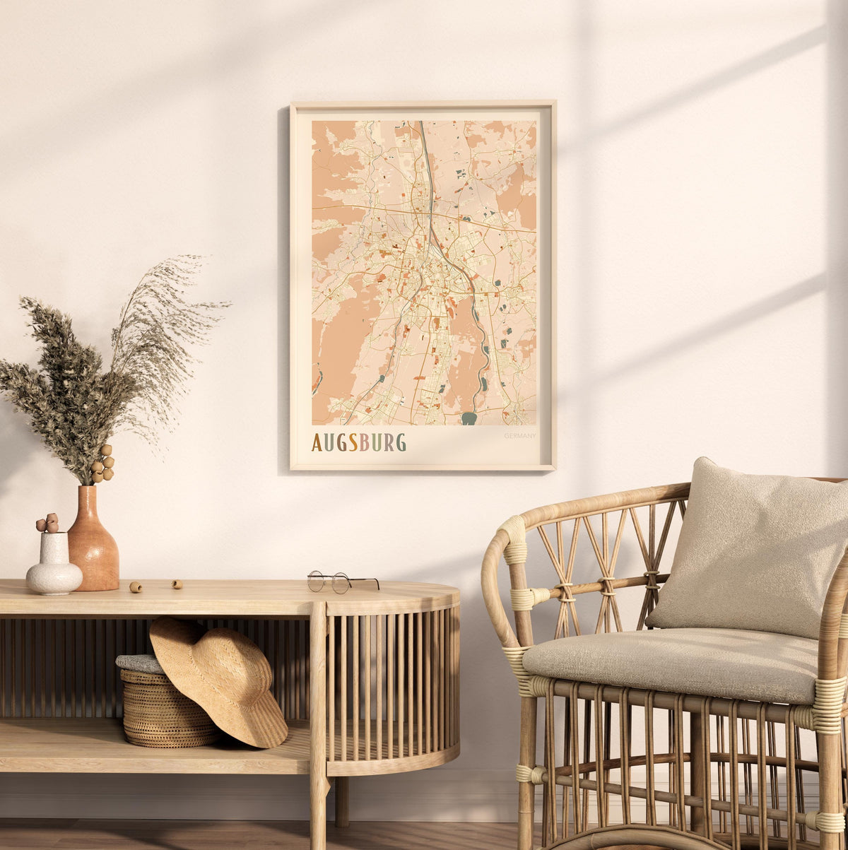 augsburg germany map poster - image 3