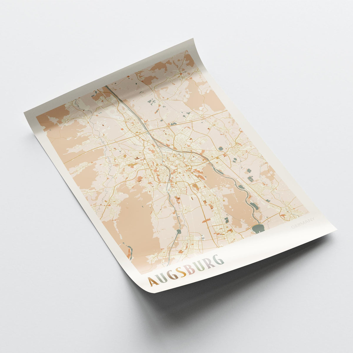 augsburg germany map poster - image 4