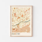 frankfurt germany map poster - image 1