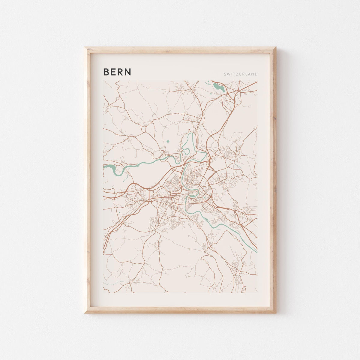 bern switzerland map poster - image 1