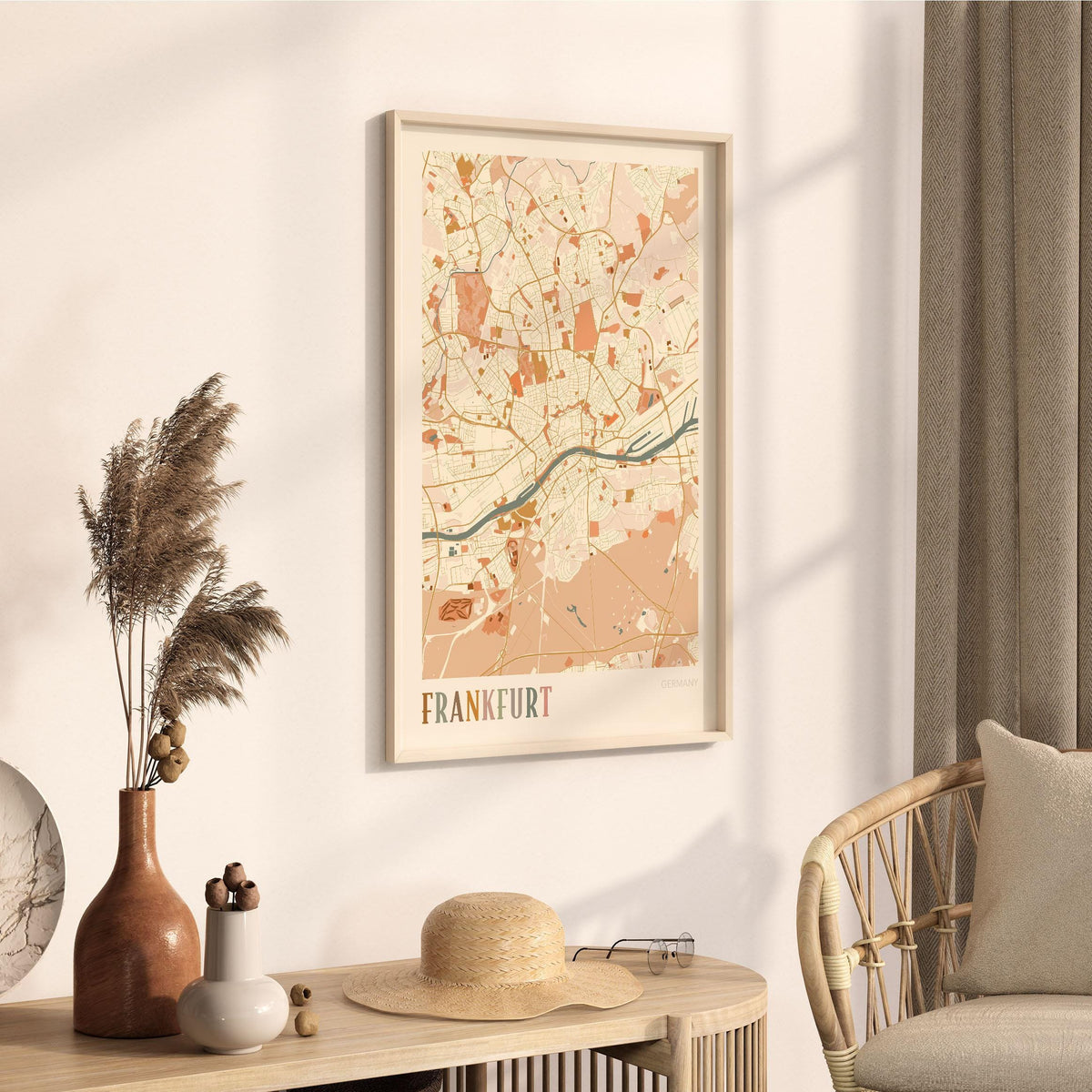 frankfurt germany map poster - image 2